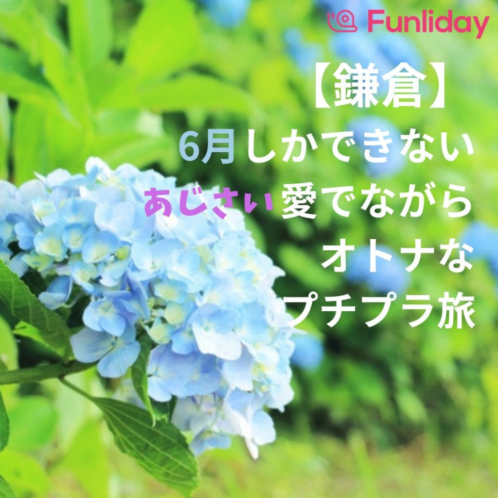 鎌倉】6月しかできない！あじさいを愛でながらちょっとオトナな1泊2日プチプラ旅 Funliday