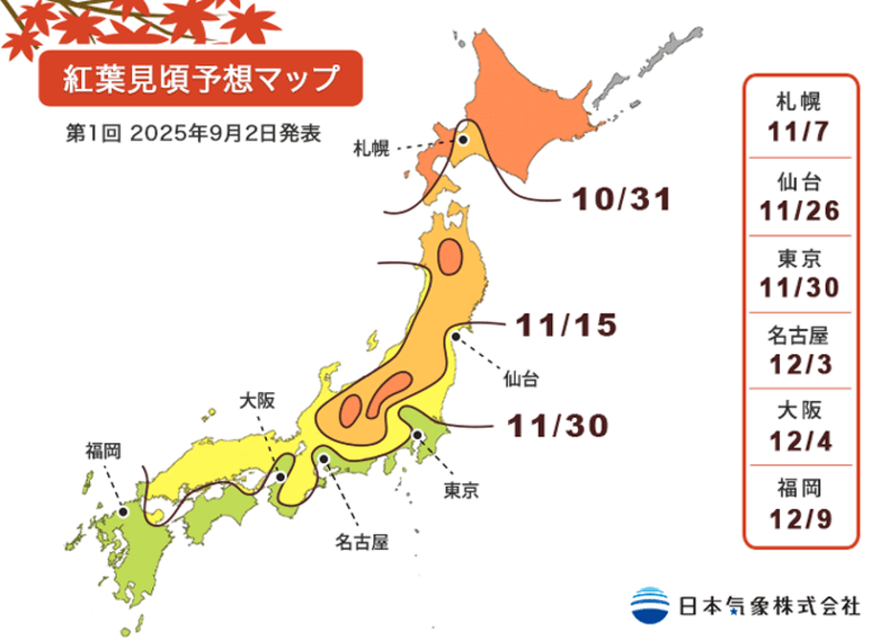 【2025版】東京楓葉最佳時間|10大必訪賞楓景點與紅葉見頃預測